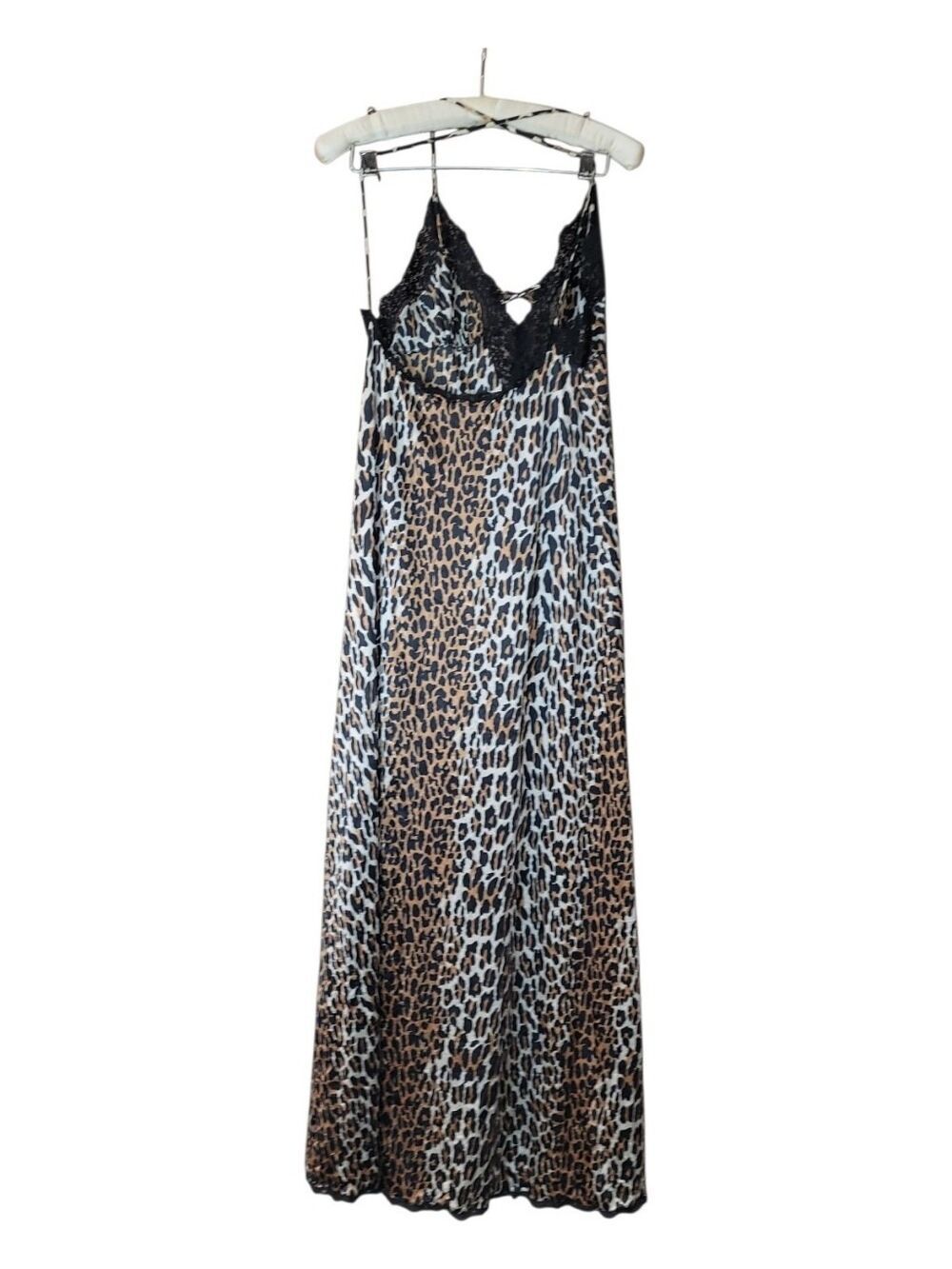 Vintage Vanity Fair Silky Animal Print Gown Slip Dress Exquisite Glam 34 S - Picture 4 of 5